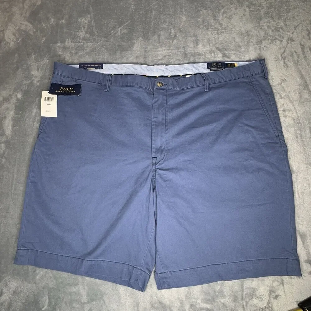 Polo Ralph Lauren Mens 48B Shorts Blue Chino Stretch Cotton Twill Casual Preppy